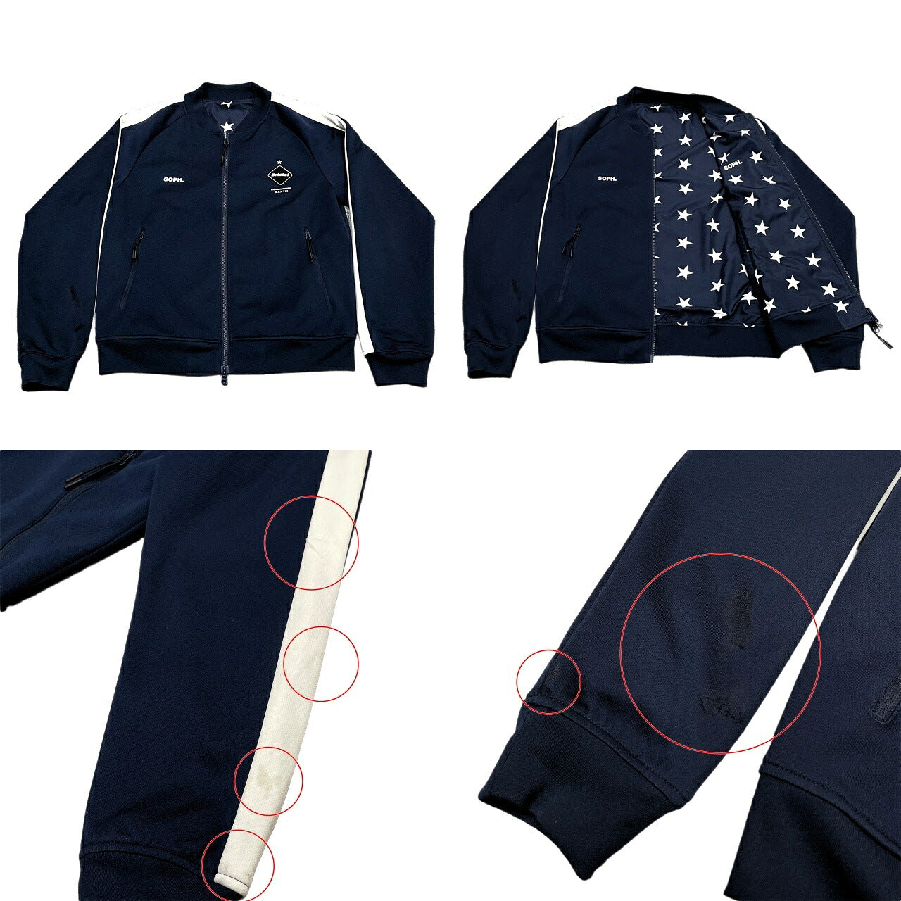 F.C.Real Bristol 17AW Reversible PDK Jacket Navy Size S