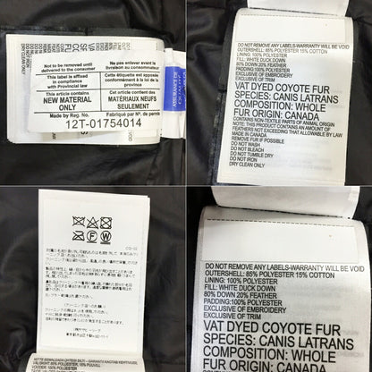 CANADA GOOSE Emory Down Parka Black Size XS