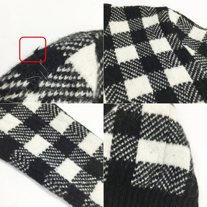 Saint Laurent Paris Block Check Knit Sweater Multi Size S