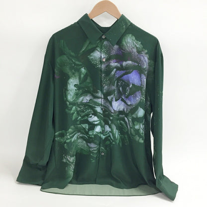 LAD MUSICIAN Rain Flower Big Shirt Green Size 44