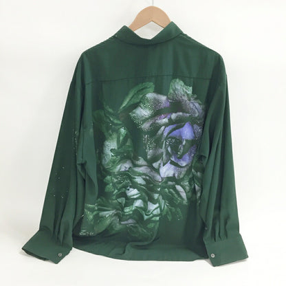 LAD MUSICIAN Rain Flower Big Shirt Green Size 44