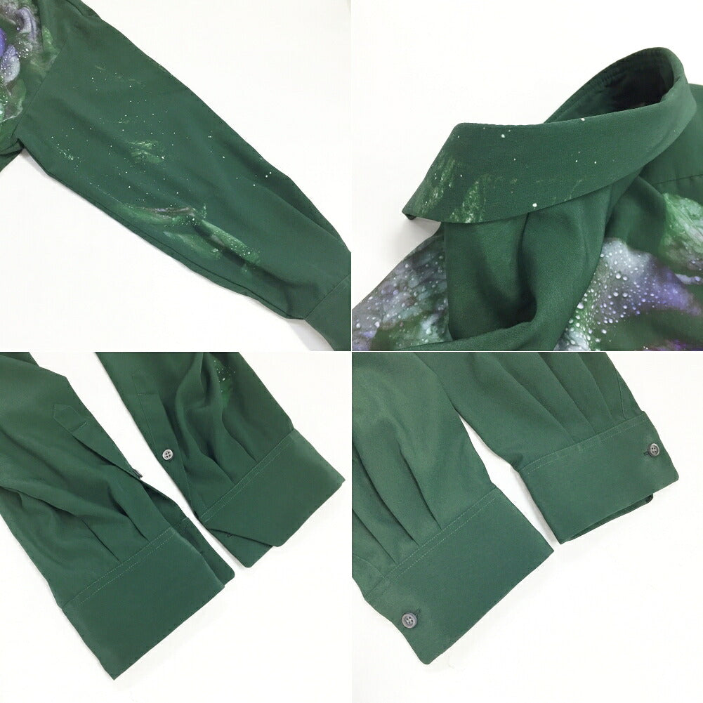 LAD MUSICIAN Rain Flower Big Shirt Green Size 44