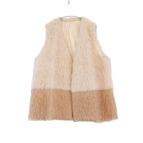 OUAT Oversized Mohair Wool Vest Beige Size 1
