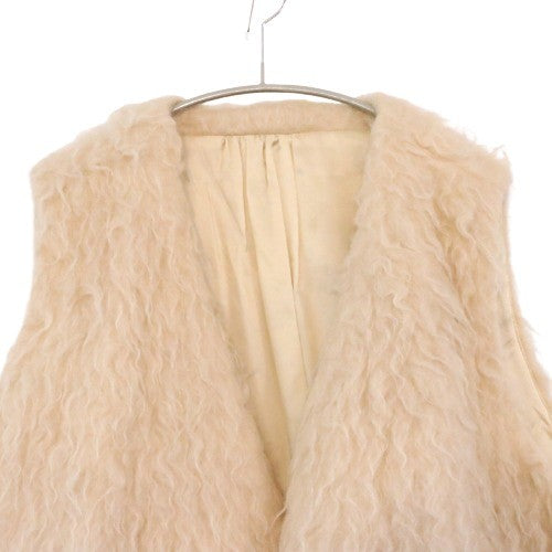 OUAT Oversized Mohair Wool Vest Beige Size 1