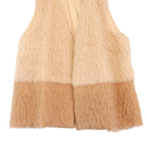 OUAT Oversized Mohair Wool Vest Beige Size 1