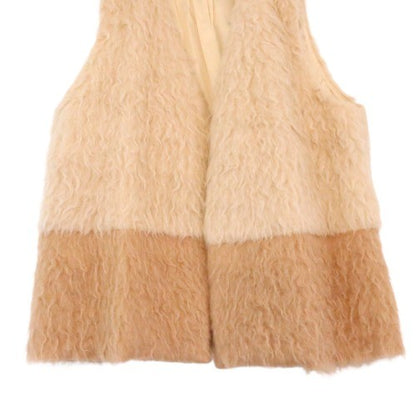 OUAT Oversized Mohair Wool Vest Beige Size 1