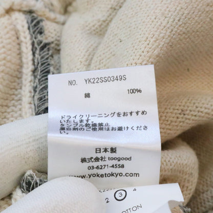 YOKE 22SS Printed Cotton Knit Ecru Size 3