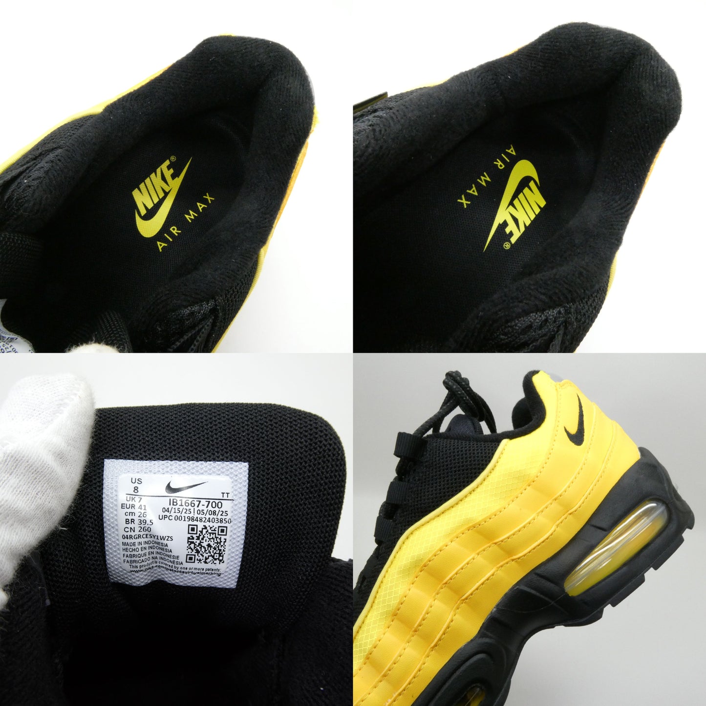 NIKE AIR MAX 95 Big Bubble Varsity Maize Black Sneakers