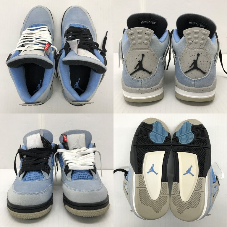 NIKE Air Jordan 4 Retro Blue Sneakers Size 26.5