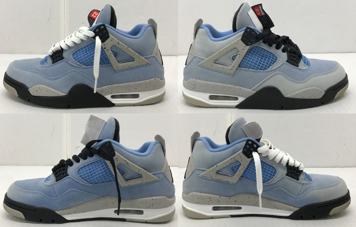 NIKE Air Jordan 4 Retro Blue Sneakers Size 26.5
