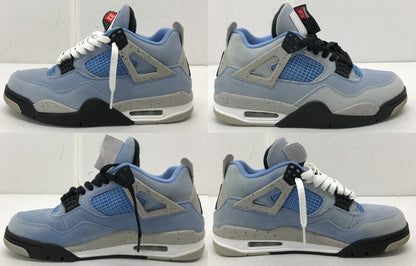 NIKE Air Jordan 4 Retro Blue Sneakers Size 26.5