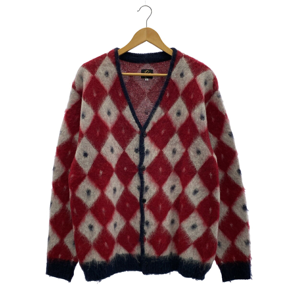 Needles Mohair Diamond Cardigan Red Size L