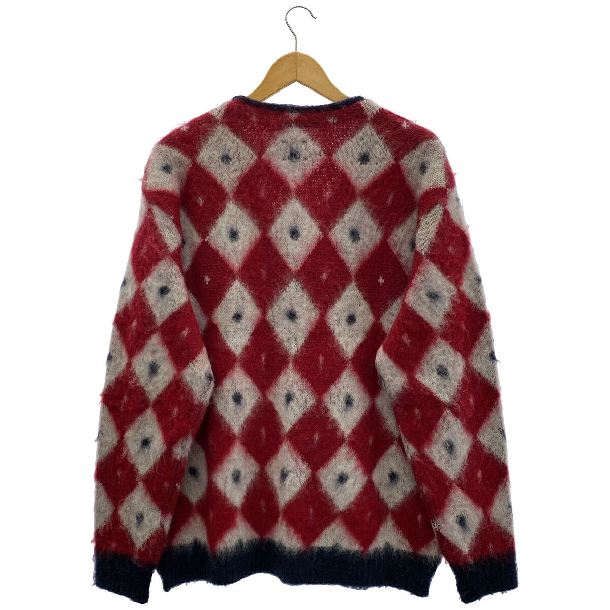 Needles Mohair Diamond Cardigan Red Size L