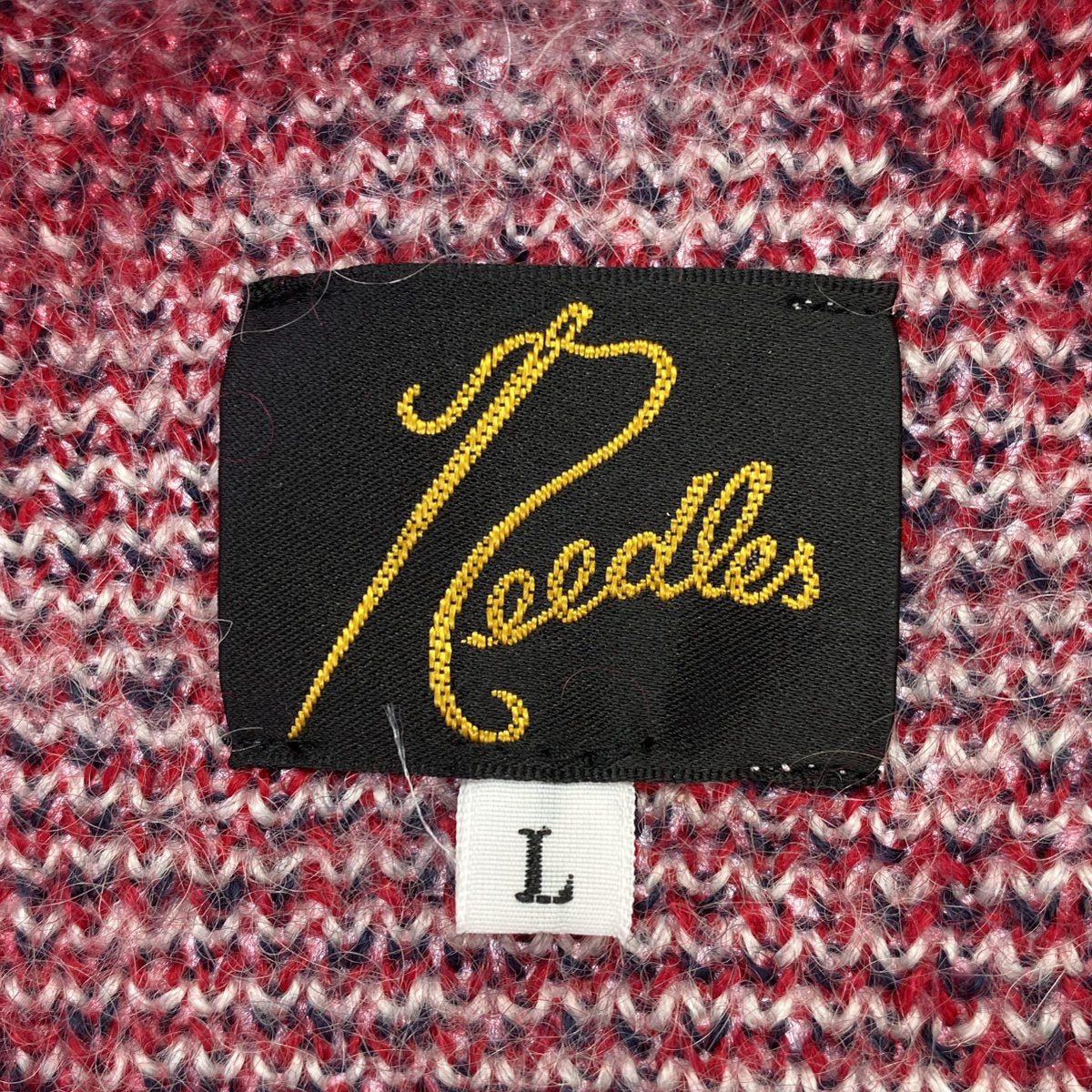 Needles Mohair Diamond Cardigan Red Size L