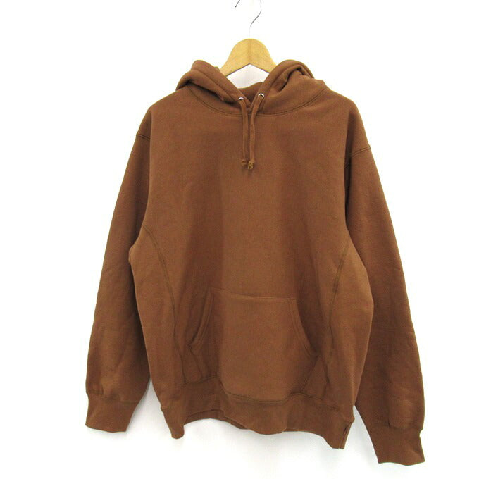 Supreme 17FW Embossed Logo Hoodie Brown Size L
