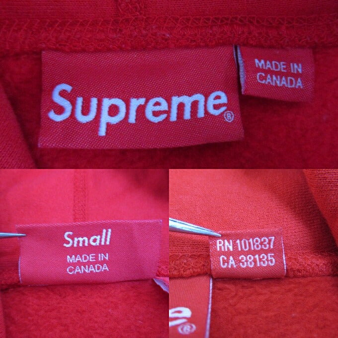 Supreme 19FW Bandana Box Logo Hoodie Red Size S
