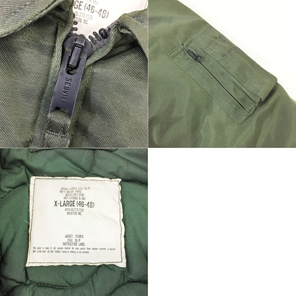 HOUSTON CWU 45/P Flight Jacket Khaki Size XL