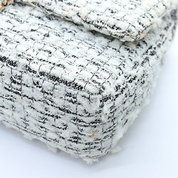 CHANEL Tweed 2.55 Matelasse Insect Bag White Size ONE SIZE