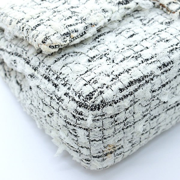 CHANEL Tweed 2.55 Matelasse Insect Bag White Size ONE SIZE