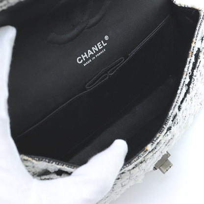 CHANEL Tweed 2.55 Matelasse Insect Bag White Size ONE SIZE