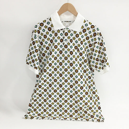 A BATHING APE S/S Monogram Polo Shirt Multi Size L