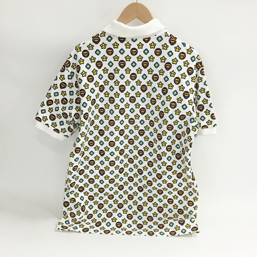 A BATHING APE S/S Monogram Polo Shirt Multi Size L