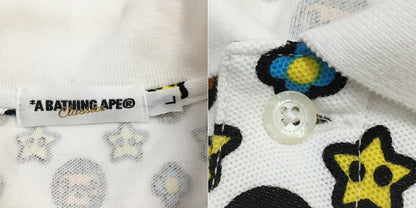 A BATHING APE S/S Monogram Polo Shirt Multi Size L