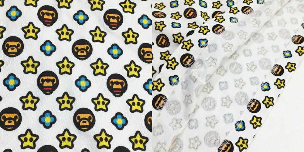 A BATHING APE S/S Monogram Polo Shirt Multi Size L
