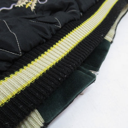 EAGLE Velveteen Reversible Sukajan Green/Black Jacket Size M