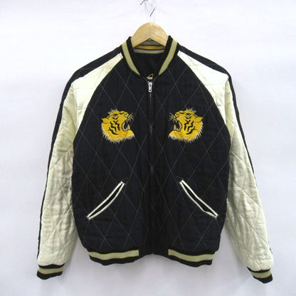 EAGLE Velveteen Reversible Sukajan Green/Black Jacket Size M