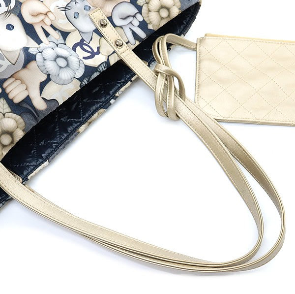 CHANEL Choupette Cat Print Tote Bag Size ONE SIZE
