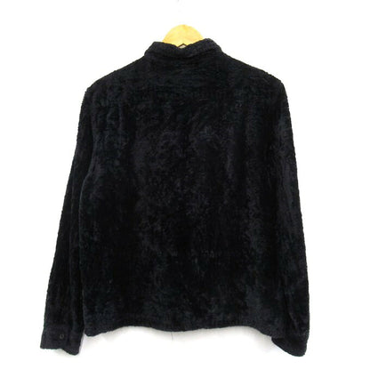 Supreme 17AW Cheetah Pile Zip Up Shirt Black Size M