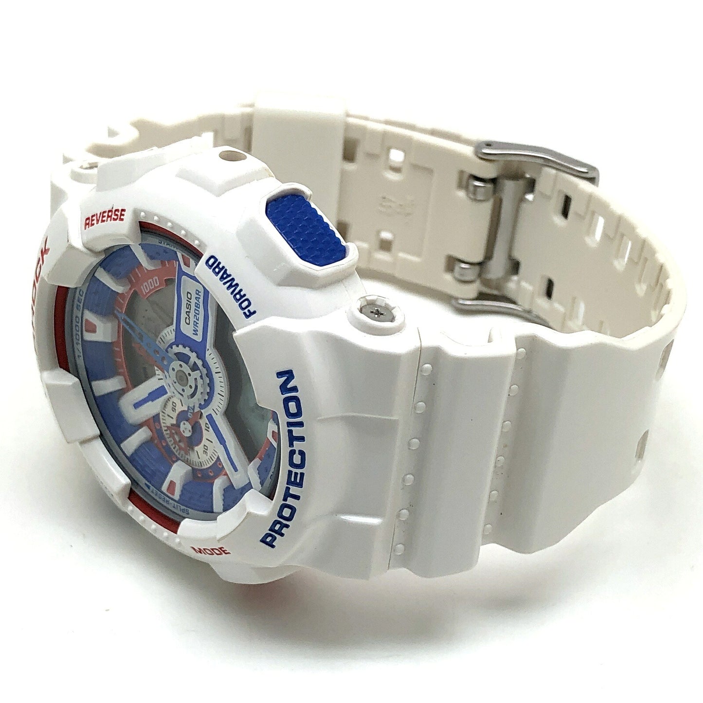 G-SHOCK White Tricolor Big Case Ana-Digi Watch Size ONE SIZE