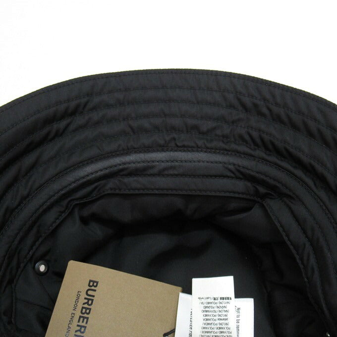 BURBERRY Horseferry Logo Bucket Hat Black Size M