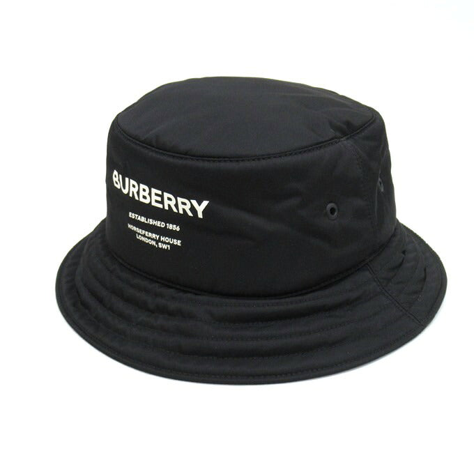BURBERRY Horseferry Logo Bucket Hat Black Size M