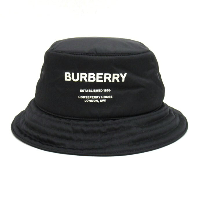 BURBERRY Horseferry Logo Bucket Hat Black Size M