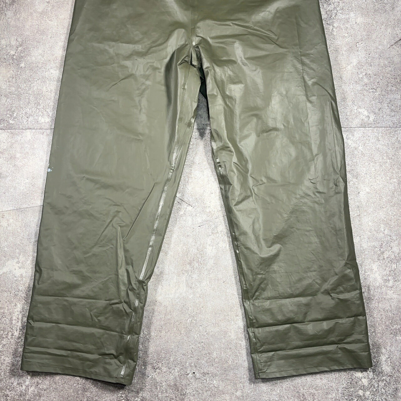 Vintage 60s Swedish Army Green Rubber Wet Weather Size C52