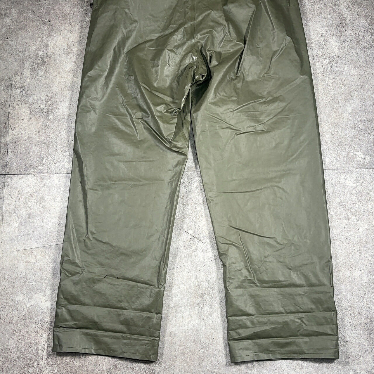Vintage 60s Swedish Army Green Rubber Wet Weather Size C52