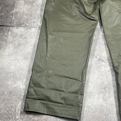 Vintage 60s Swedish Army Green Rubber Wet Weather Size C52