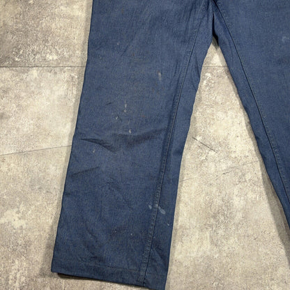 ITQXJ 70s 80s Magasins Bleus French Work Denim Jeans Blue