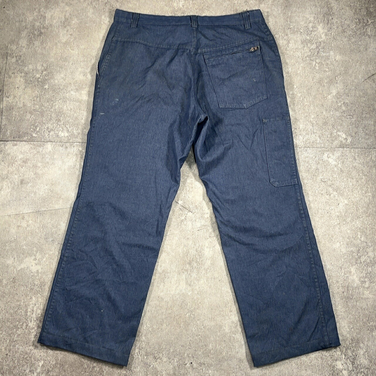 ITQXJ 70s 80s Magasins Bleus French Work Denim Jeans Blue