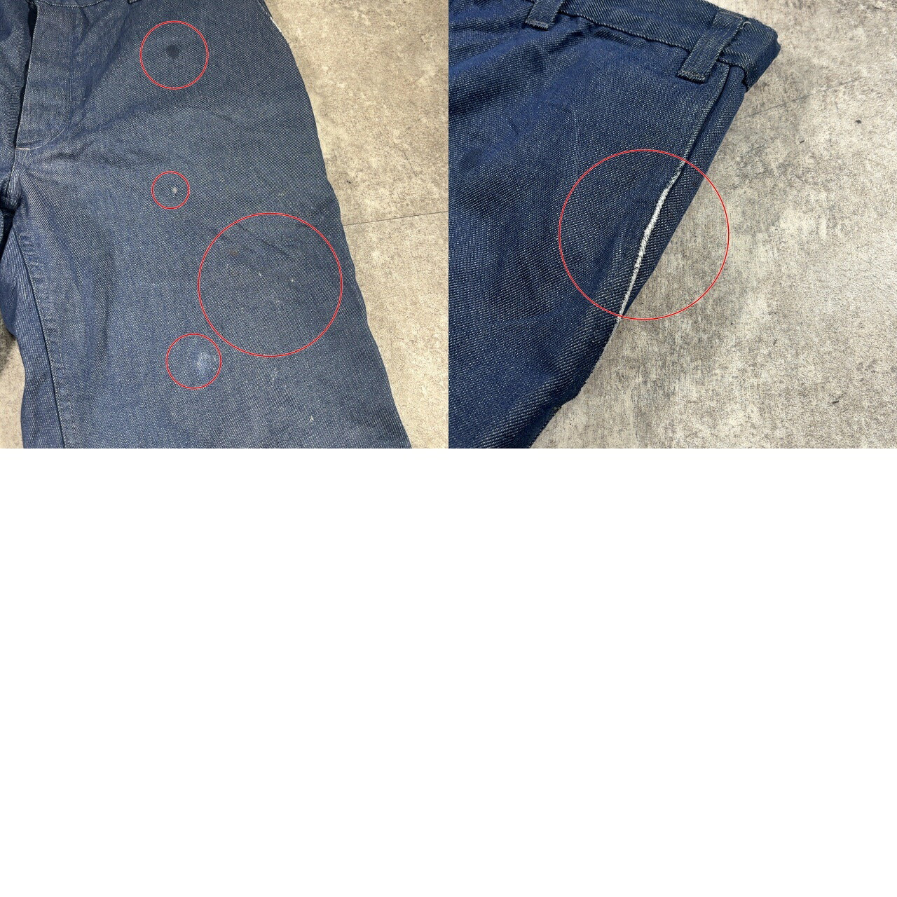 ITQXJ 70s 80s Magasins Bleus French Work Denim Jeans Blue