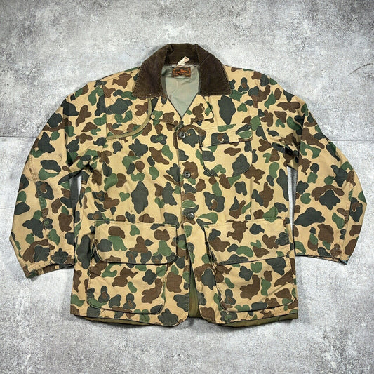 SAFTBAK 70s Vintage Duck Hunter Camo Cotton Jacket Size L