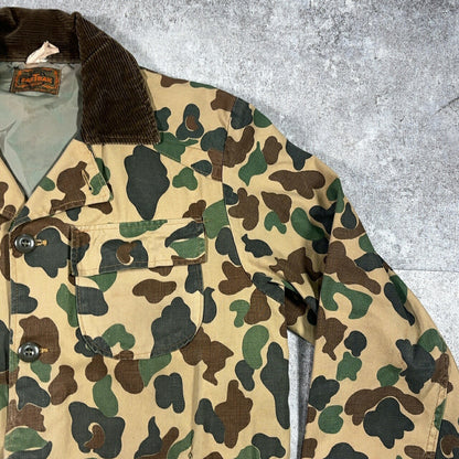 SAFTBAK 70s Vintage Duck Hunter Camo Cotton Jacket Size L