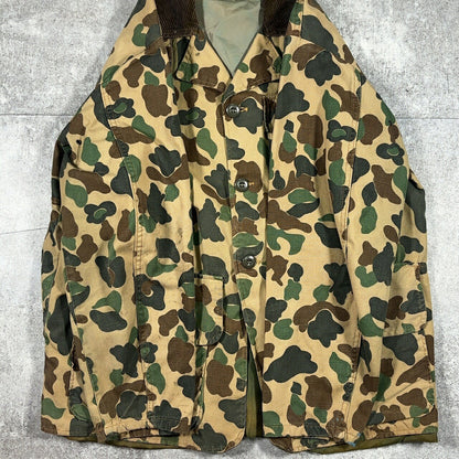 SAFTBAK 70s Vintage Duck Hunter Camo Cotton Jacket Size L
