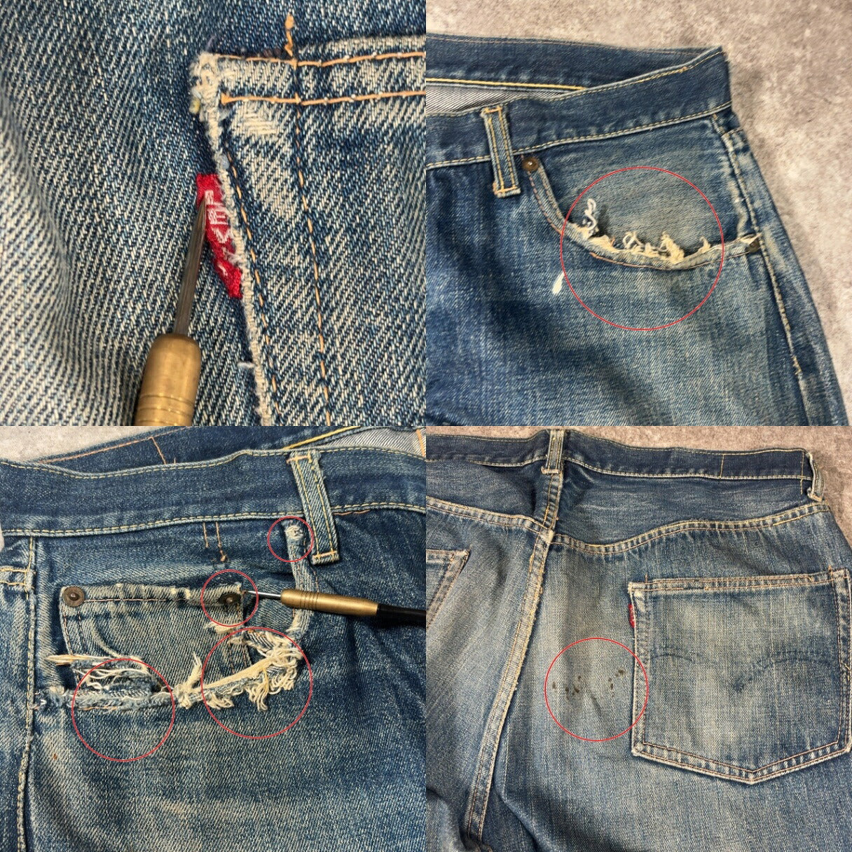 LEVI'S 60s 501 Big-E Red Selvedge USA Made Denim Jeans