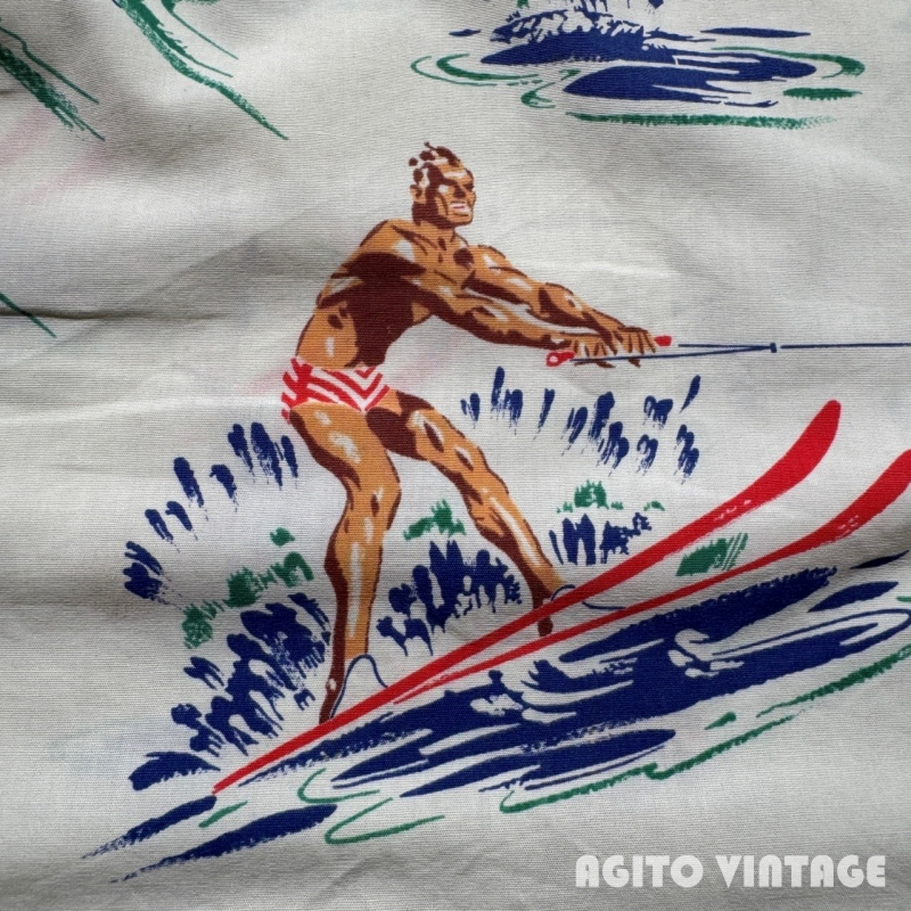 McGREGOR 40s Cotton Marine Print Hawaiian Shirt Size L