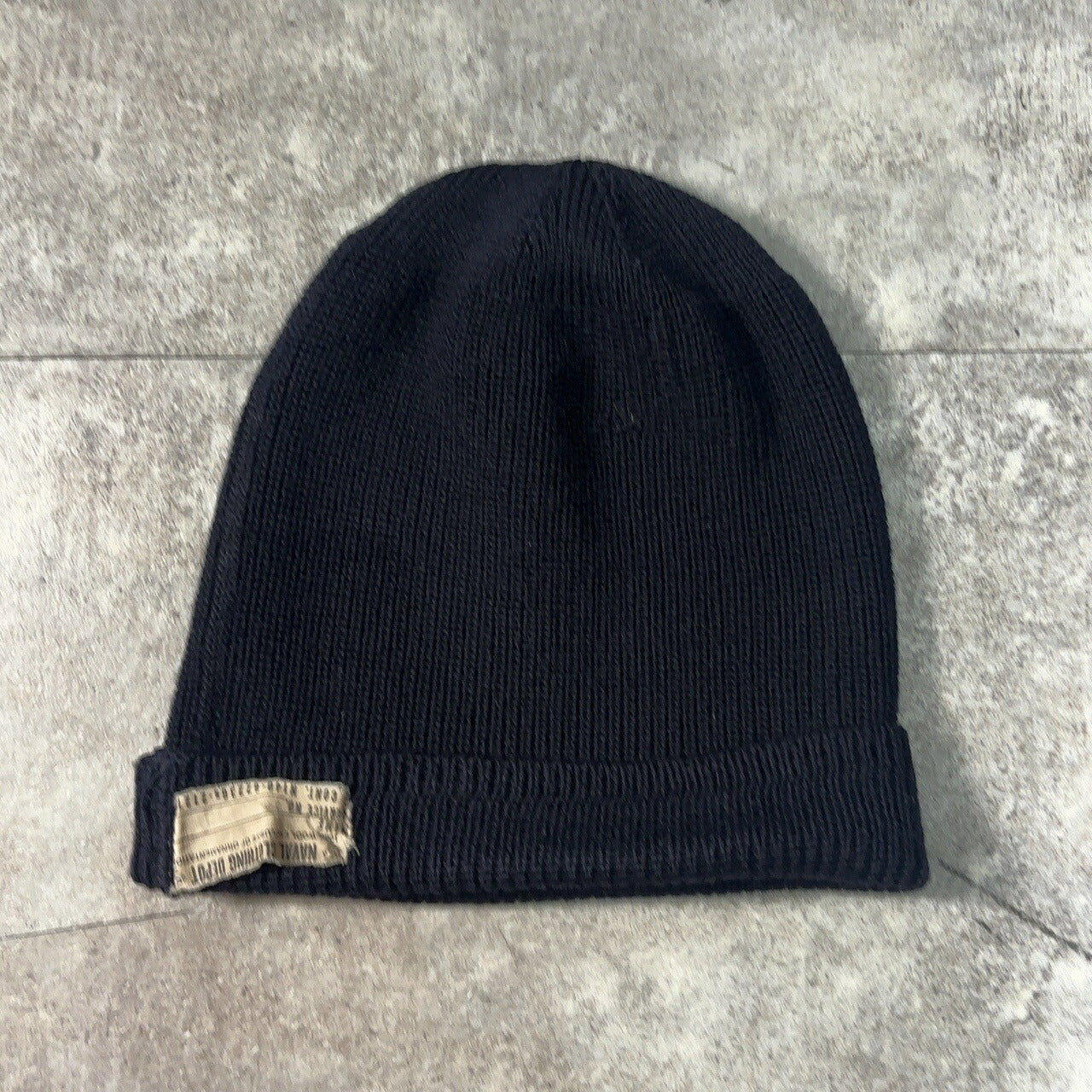 Vintage U.S. Navy 40s WW2 Black Wool Knit Cap