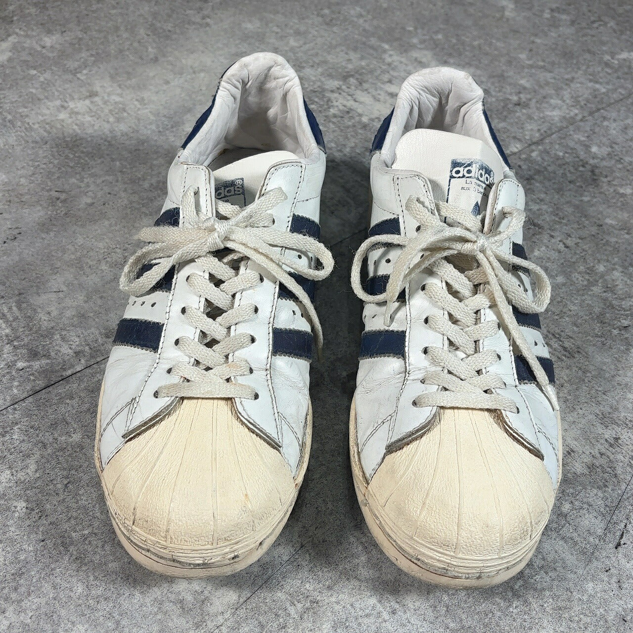 SUPERSTAR 80s Vintage Leather Low-Top Sneakers Size 27cm