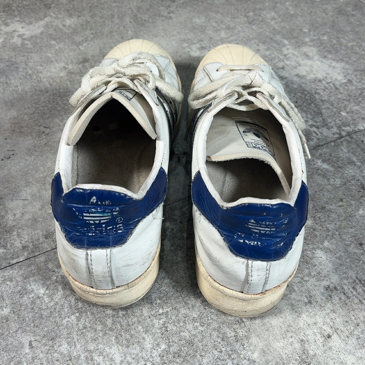 SUPERSTAR 80s Vintage Leather Low-Top Sneakers Size 27cm